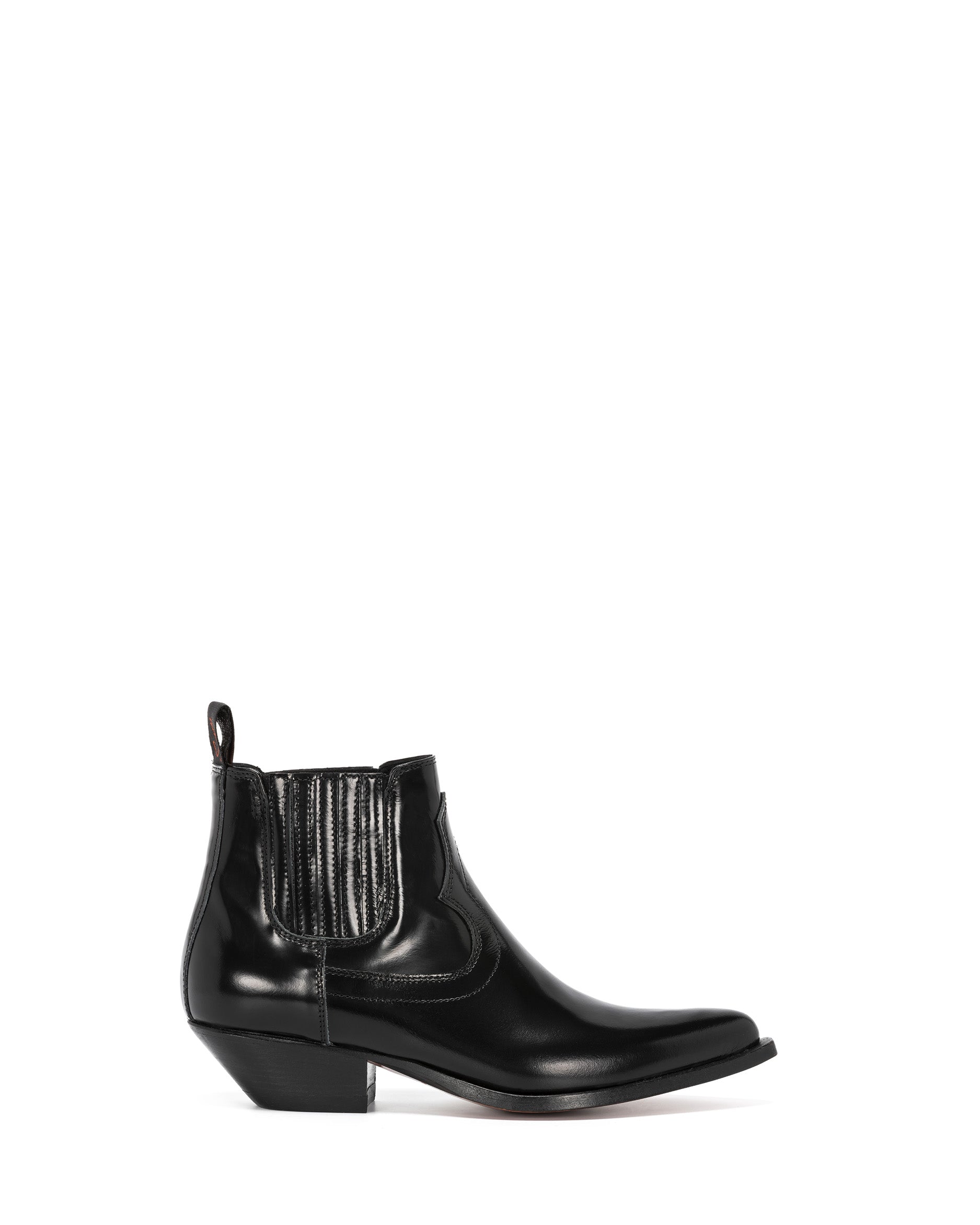 HIDALGO Men's Ankle Boots in Black Brushed Calfskin