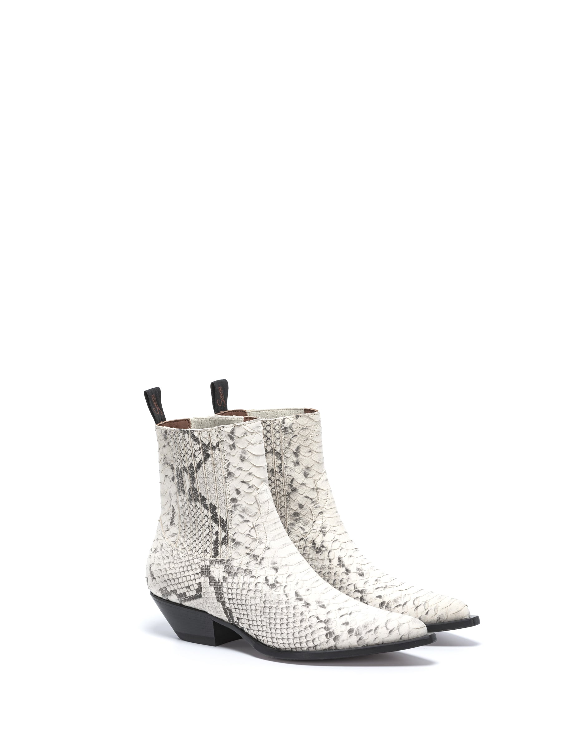 HIDALGO Women's Ankle Boots in Grey Printed Python